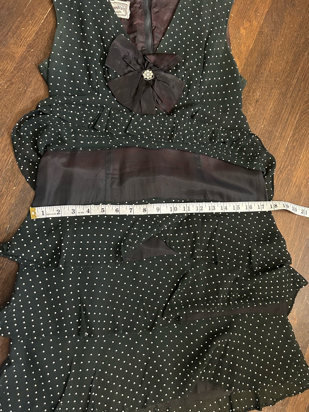 Vintage Young Edwardian Swiss Dot ruffled dress S - Picture 7 of 9